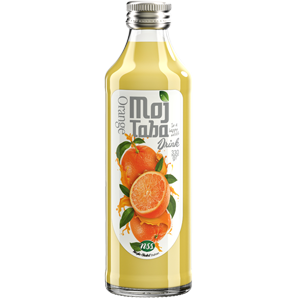 نوشیدنی میوه ای شیشه ای بدون گاز پرتقال